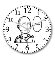 One Punch Man Ok Duvar Saati Bombeli Gercek Cam