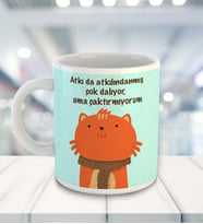 Meow Atkıda Atkılındanmış Çok Dalıyor Ama Çaktırmıyorum Temalı Kupa Bardak 81536