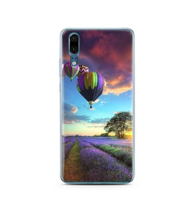 Lavanta Bahçesi Tasarımlı Süper Şeffaf Silikon Telefon Kılıfı Huawei P20   