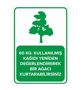 MIGNATIS - Kullanılmış Kağıdı Yeniden Değerlendirme Levhası - Sac Malzeme 35x50cm