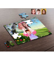 BK Gift Kişiye Özel 3 Kardeş Karikatürlü Ahşap Puzzle-3
