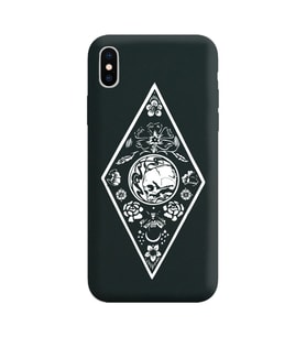 Iphone Xs Çizgi Tasarımlı Siyah Lansman Telefon Kılıfı