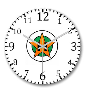 Orange Star High School Duvar Saati Bombeli Gercek Cam