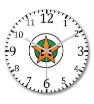 Orange Star High School Duvar Saati Bombeli Gercek Cam