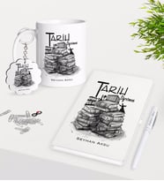 BK Gift Kişiye Özel Tarih Öğretmeni Kupa Anahtarlık Beyaz Defter Kalem Hediye Seti-1 (Model 1)