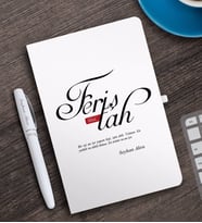 BK Gift Kişiye Özel Mânâ Feriştah Beyaz Defter ve Kalem Hediye Seti