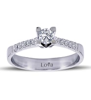 Lova Toplam 0,30 Karat Pırlanta Tektaş Yüzük - 1050091