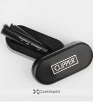 Siyah Clipper Çakmak Metal Büyük