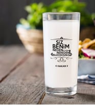 BK Gift Kişiye Özel Renkli Baskılı Nereden Bileceksiniz Rakı Bardağı-2 (Beyaz)