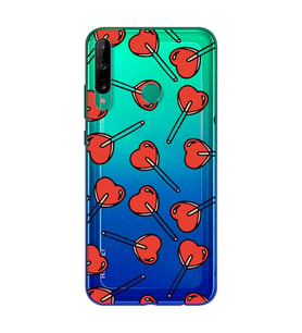 Şeker Tasarımlı Süper Şeffaf Silikon Telefon Kılıfı Huawei P40 Lite E
