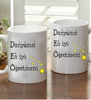 Kişiye Özel Dünyanın En İyi Öğretmenine Kupa Bardak