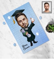 Kişiye Özel Mezuniyet Karikatürlü A3 240 Parça Puzzle Bay-1