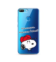 Snoopy Tasarımlı Süper Şeffaf Silikon Telefon Kılıfı Huawei Honor 9 Lite 