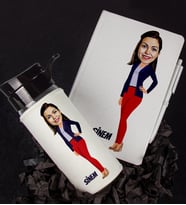 Kişiye Özel Karikatürize Defter Kalem Ve Matara Hediye Seti 94207