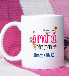 Almanca Öğretmeni Tasarımlı Kişiye Özel Hediye Almanca Öğretmeni Kupa Bardak