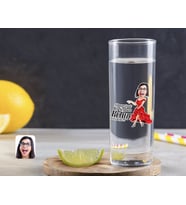 BK Gift Kişiye Özel Renkli Baskılı Kadın Kolay Yetişmiyor Karikatürlü Vodka Bardağı-1 (Beyaz)