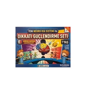 Yeni Neuro-Via Sistemi ile Dikkati Güçlendirme Seti 7 Yaş (3 Kitap)