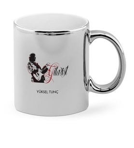BK Gift Kişiye Özel Mesleki Gitarist Krom Kupa Bardak  1