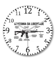 Anatomia da Liberdade Duvar Saati Bombeli Gercek Cam