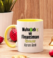 Muhasebe Ve Finansman Öğretmenine Hediye Renkli Kupa