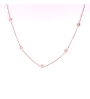 Söğütlü Silver Gümüş rose zirkon taşlı kolye