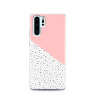 Pembe Puantiye Tasarımlı Süper Şeffaf Silikon Telefon Kılıfı Huawei P30 Pro 
