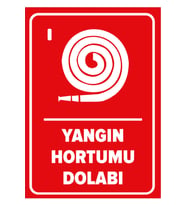 NEW JARGON - Yangın Hortumu Dolabı Levhası - Sac Malzeme 50x70cm