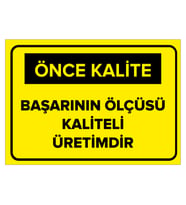 MIGNATIS - Başarının Ölçüsü Kaliteli Üretimdir Levhası - Sac Malzeme 25x35cm