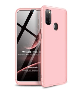 Microsonic Samsung Galaxy M21 Kılıf Double Dip 360 Protective Rose Gold