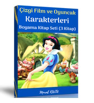 Çizgi Film ve Oyuncak Karakterleri Boyama Kitap Seti  (3 Kitap)