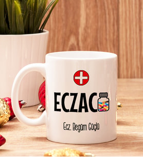 Eczacıya Hediye Beyaz Kupa Bardak