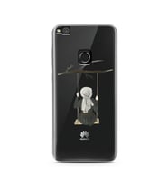 Salıncak Kız Tasarımlı Süper Şeffaf Silikon Telefon Kılıfı Huawei P9 Lite 2017 