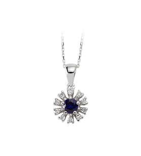 Sirius Safir ve Pırlanta Taşlı Kolye 0704P0049