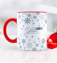 BK Gift Kişiye Özel Yılbaşı Mutlu Yıllar Temalı Kırmızı Kupa Bardak - 17