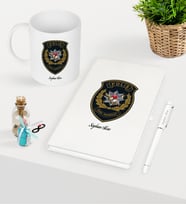 BK Gift Kişiye Özel Polis Özel Harekat Temalı Beyaz Defter Kalem Kupa Seti (Model 1)