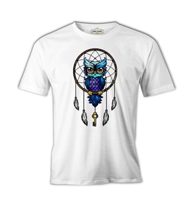 Düş Kapanı - Baykuş Beyaz Erkek Tshirt