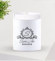 BK Gift Kişiye Özel İsimli Seramik Kül Tablası-11 (Beyaz)