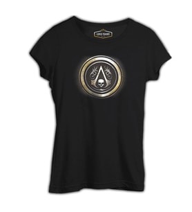 Assassin's Creed 5 Siyah Kadın Tshirt