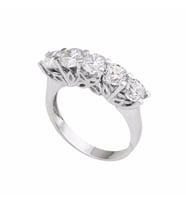 14 Ayar Beyaz Altın Swarovski Beştaş 3.90 Gram (Çok Renkli)