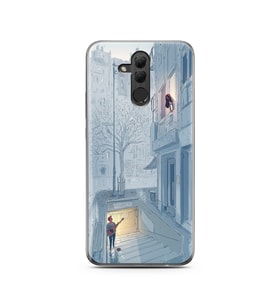 Serenat Tasarımlı Süper Şeffaf Silikon Telefon Kılıfı Huawei Mate 20 Lite