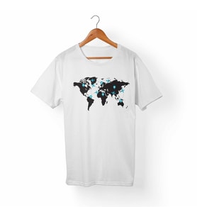 Uçak-Travel Baskılı Beyaz Tişört