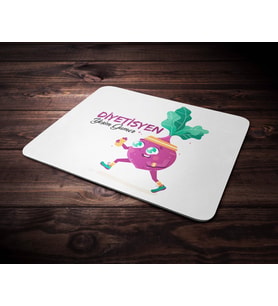Kişiye Özel Diyetisyen Tasarımlı Mouse Pad (Renksiz)