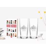 BK Gift Kişiye Özel Renkli Baskılı İsimli İkili Rakı Bardağı ve Rakı Cep Kitabı Hediye Seti-103 (Model 1)