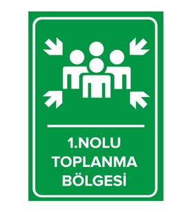 MIGNATIS - 1. Nolu Toplanma Bölgesi Levhası - Sac Malzeme 50x70cm