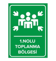 MIGNATIS - 1. Nolu Toplanma Bölgesi Levhası - Sac Malzeme 50x70cm