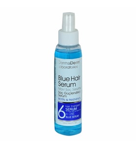 DermaDerm Mavi Saç Serumu Saç Güçlendirici Serum (Biotin Panthenol Vitamin E-Keratin) 125 ML