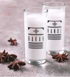 BK Gift Kişiye Özel Renkli Baskılı İsimli İkili Rakı Bardağı Seti-21 (Beyaz)
