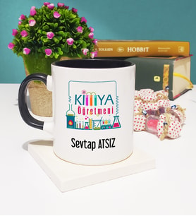 Kimya Öğretmeni Kupa Bardak Siyah
