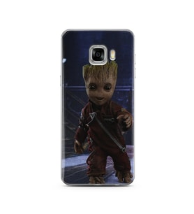 Baby Groot Tasarım Süper Şeffaf Silikon Telefon Kılıfı Samsung C5  