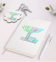 BK Gift Kişiye Özel Elektronik Mühendisi Beyaz Defter Kalem Ve Anahtarlık Hediye Seti-2 (Model 1)